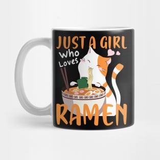 Love Kawaii Ramen Noodle Soup Cat Japan Gift Mug